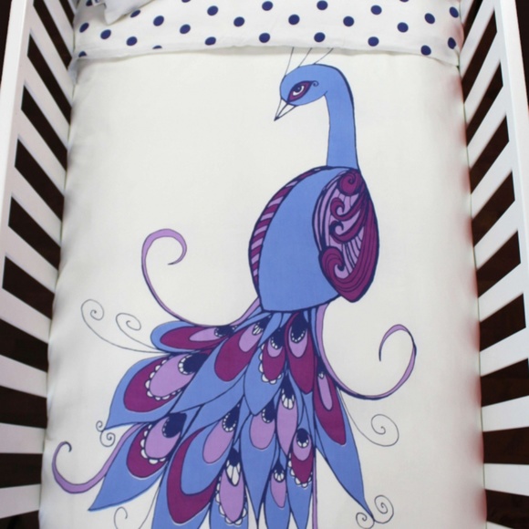 ORGANIC COTTON PEACOCK DUVET COVER DOUBLE - Picture 3 of 3